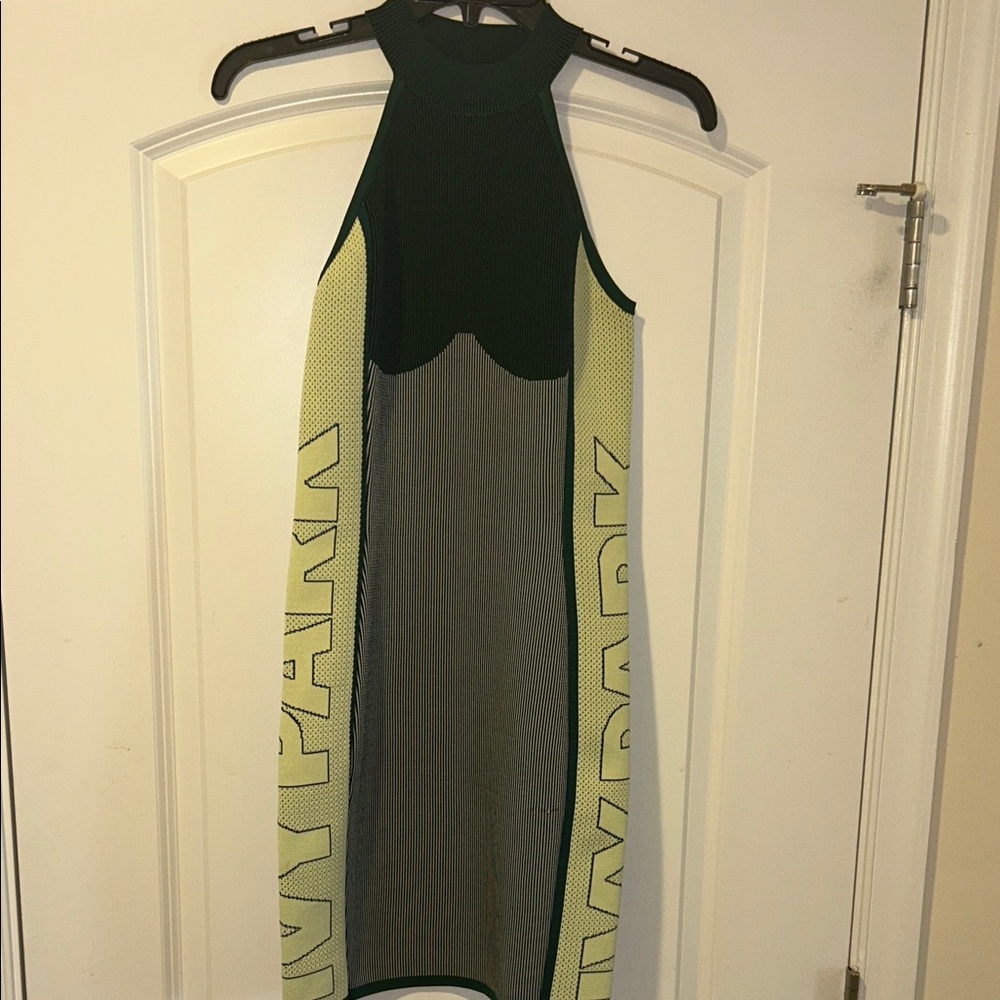 IVY PARK Black and Yellow Backless Dress
